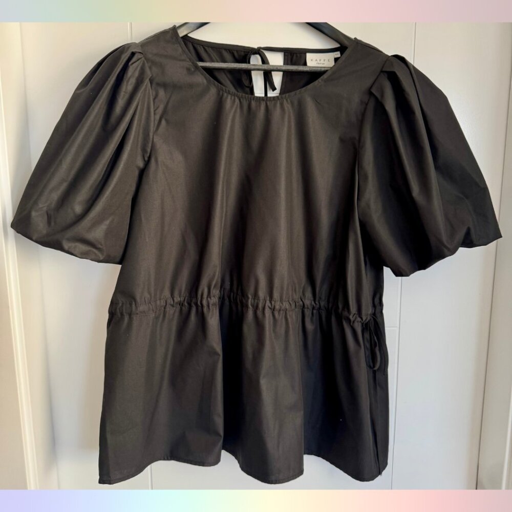 Kaffe (Curve) Black Babydoll Top – Size 44